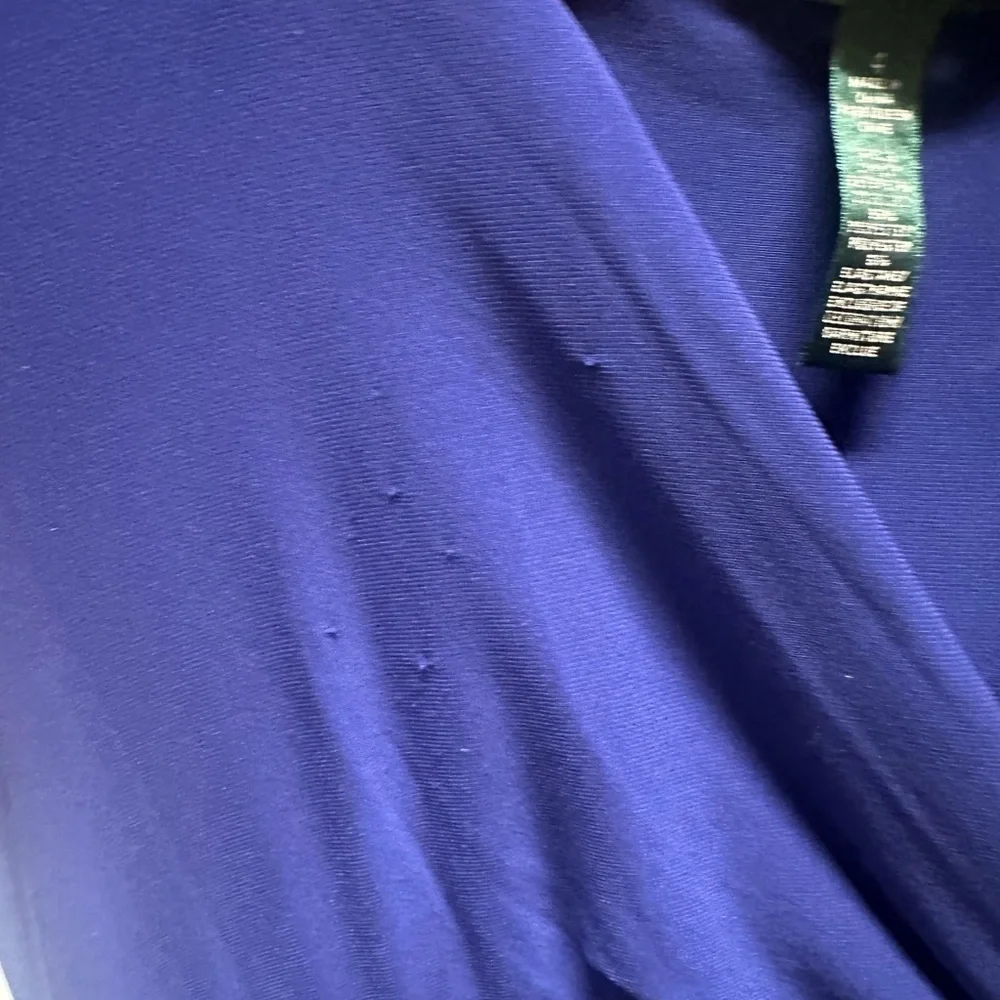 Lauren Ralph Lauren Blue Ruched Sheath Midi Dress - Picture 5 of 5